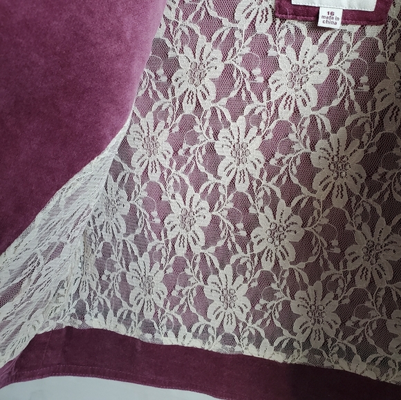 Limited Too Y2K Mauve Velvet Velveteen Cropped Shrug w/Button Closure - Picture 10 of 14